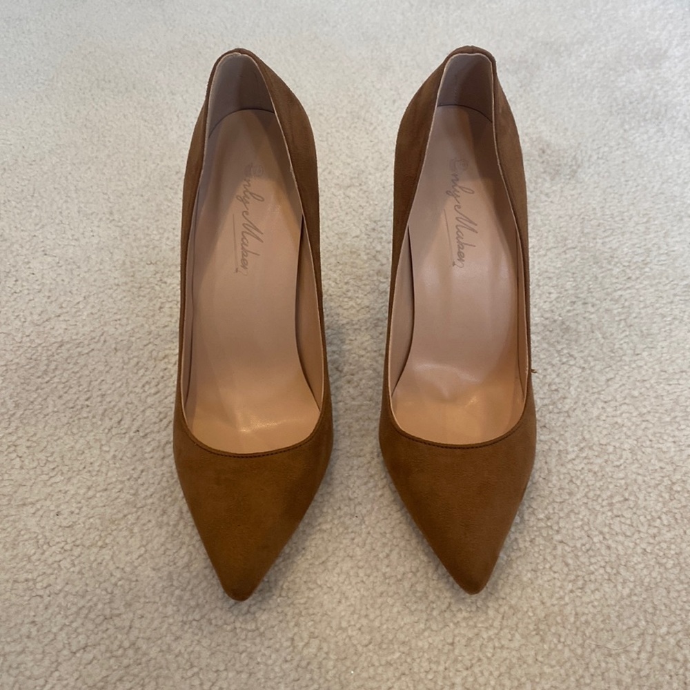 Cognac Brown brown suede, size 8 heels